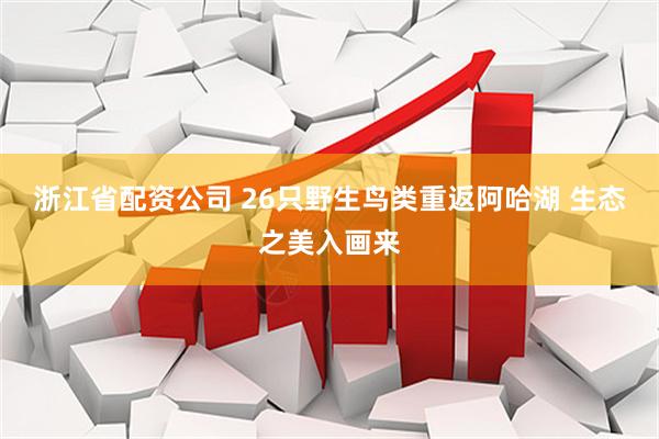 浙江省配资公司 26只野生鸟类重返阿哈湖 生态之美入画来