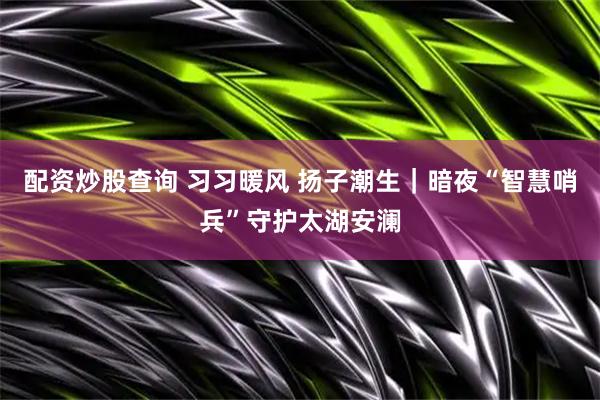 配资炒股查询 习习暖风 扬子潮生｜暗夜“智慧哨兵”守护太湖安澜